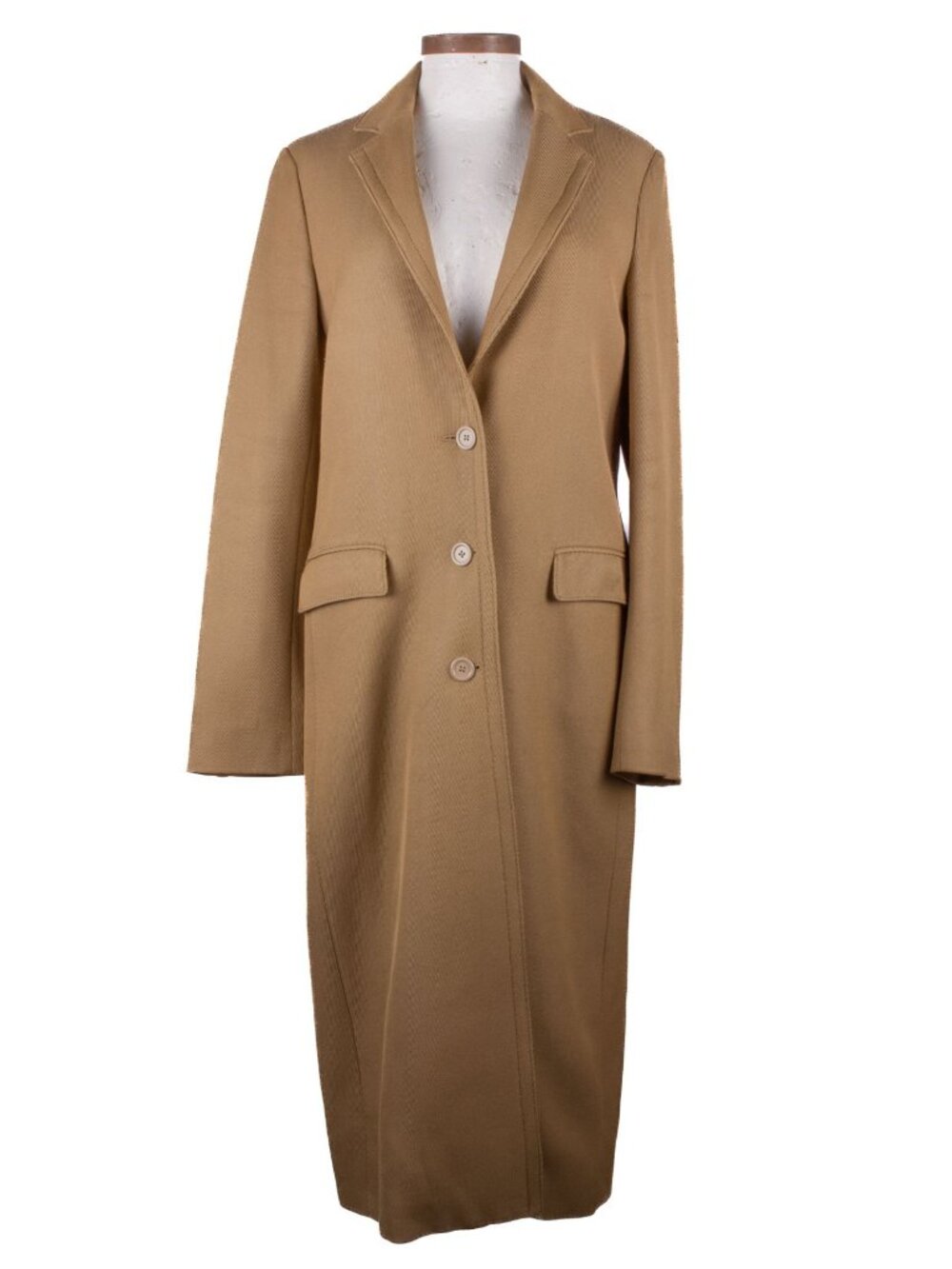 ACNE STUDIOS TAN LONG COAT F/W16 AVRA VISCOSE BLEND